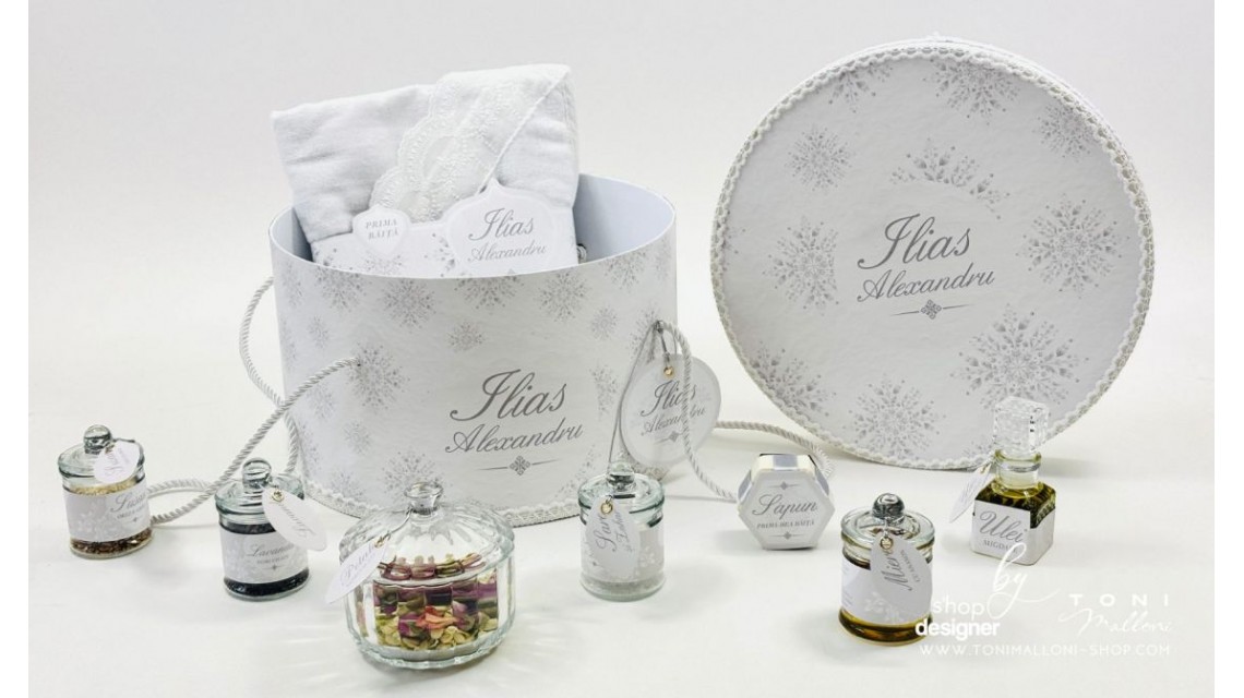 Set Prima Baita cu nasii dupa Botez pentru Băieți cu fulgi de nea 15